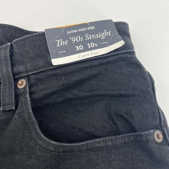Abercrombie & Fitch Curve Love Ultra High Rise 90s Straight Jean Size 30/10S NWT - Picture 9 of 12